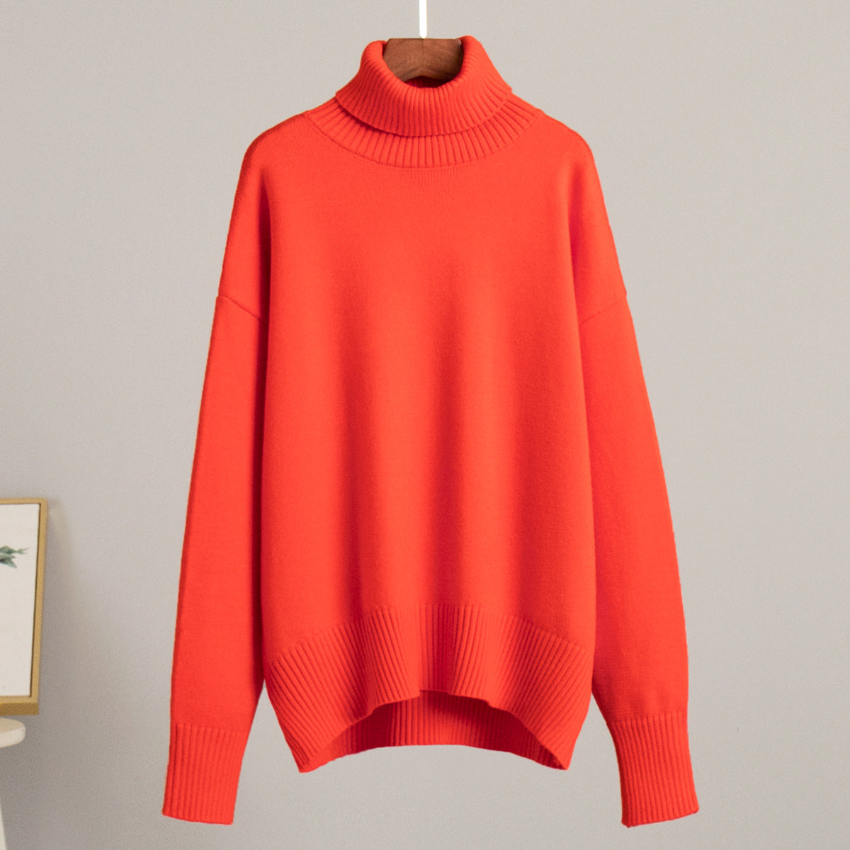 Pull col roulé femme, manches longues, treize coloris