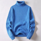 Pull col roulé homme coupe classique, cinq coloris, S au 3XL, bleu