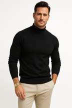 Pull col roulé homme coupe ajustée, du XS au 4XL