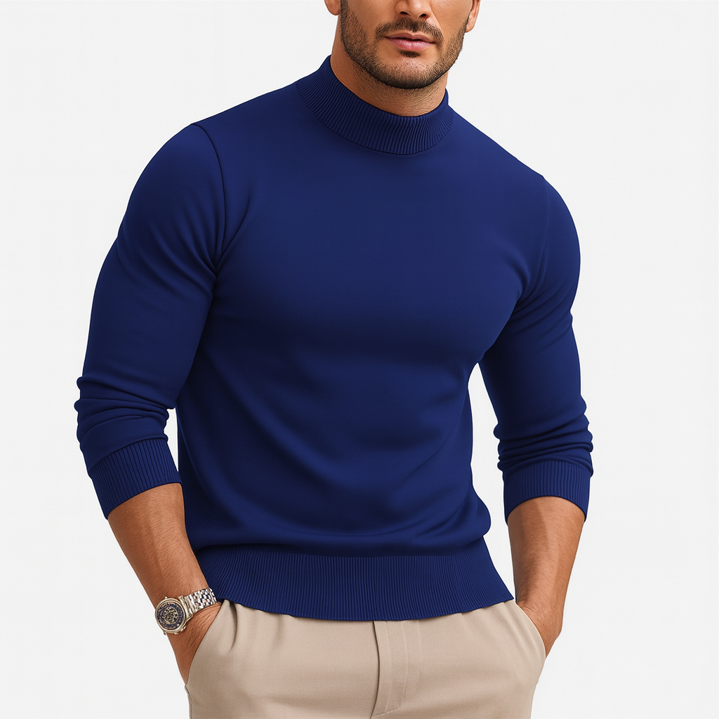 Pull col roulé homme coupe ajustée, du XS au 4XL