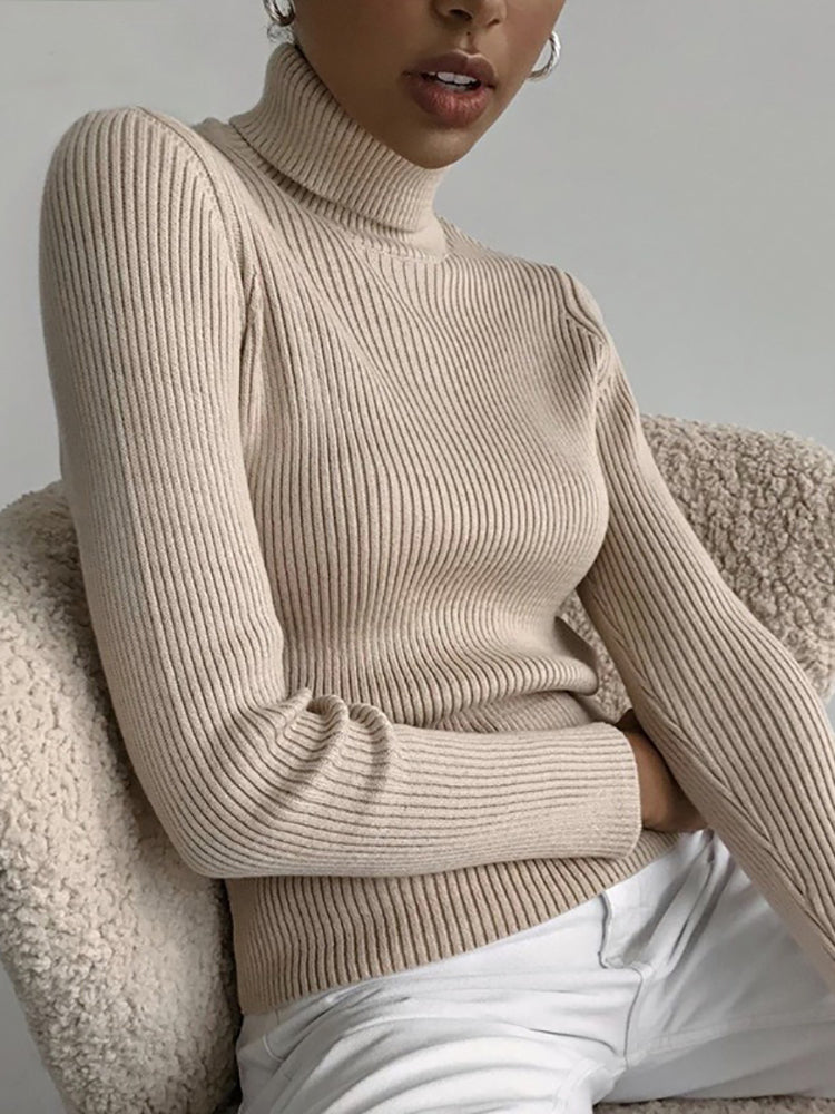 Pull col roulé femme pour l'automne et l'hiver, six coloris