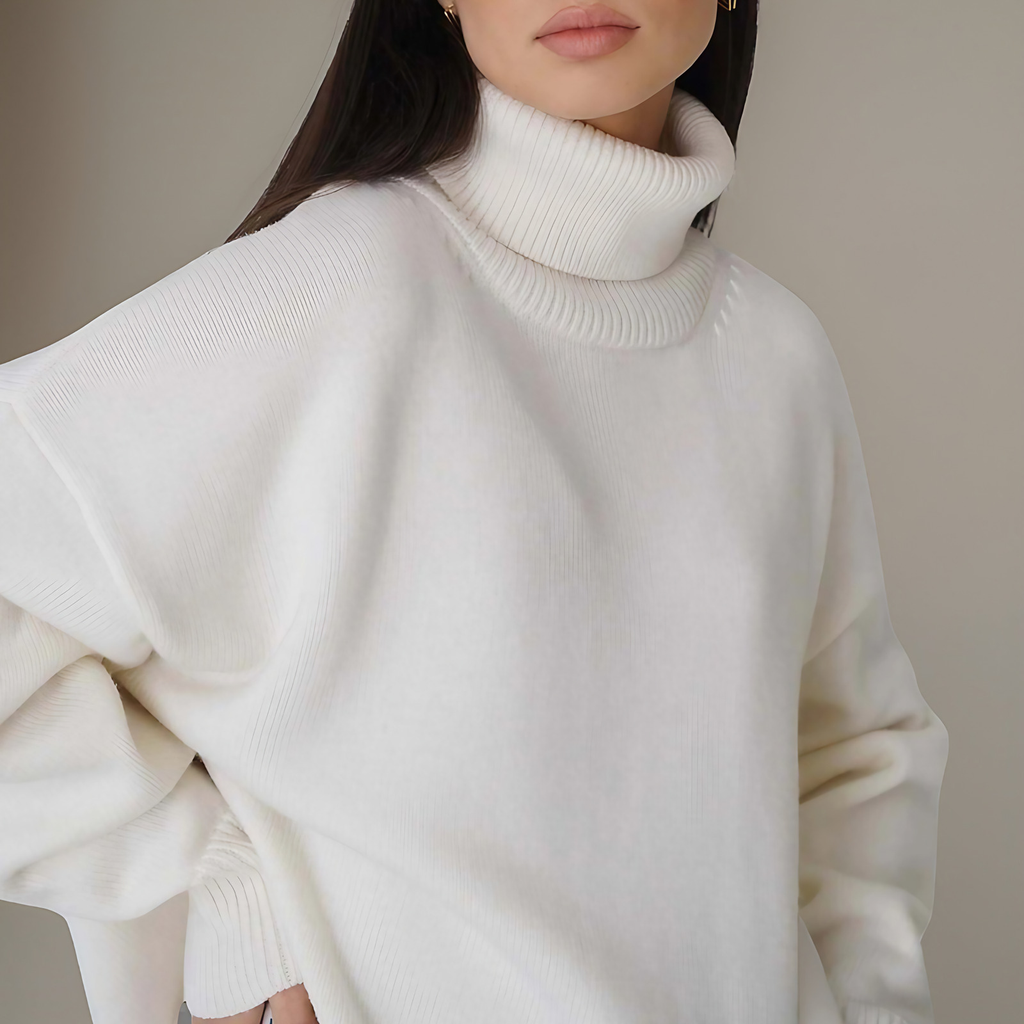 Pull col roulé femme à manches longues, dix coloris
