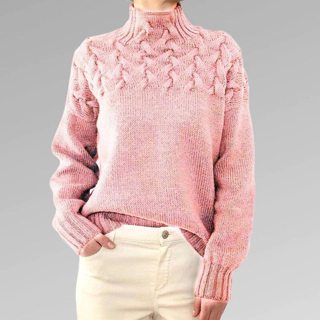 Pull en tricot à col roulé femme, six coloris, du S au 2XL