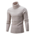 Pull col roulé homme, huit coloris, du S au 2XL, beige