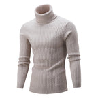 Pull col roulé homme, huit coloris, du S au 2XL, beige