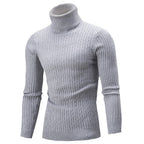 Pull col roulé homme, huit coloris, du S au 2XL, gris clair