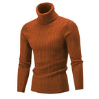 Pull col roulé homme, huit coloris, du S au 2XL, marron