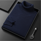 Pull col roulé homme, onze coloris, du M au 4XL, bleu marine