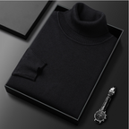 Pull col roulé homme, onze coloris, du M au 4XL, noir