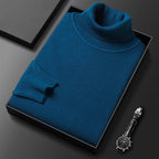 Pull col roulé homme, onze coloris, du M au 4XL, bleu foncé