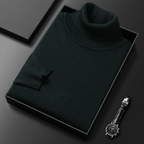 Pull col roulé homme, onze coloris, du M au 4XL, vert