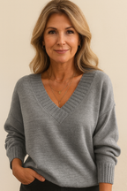 Pull col V femme pour l'automne et l'hiver, du XS au 3XL