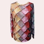 Pull coloré femme à motif, teintes vives, du XS au 3XL