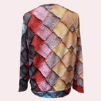 Pull coloré femme à motif, teintes vives, du XS au 3XL