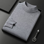 Pull homme en maille à col camionneur zippé, treize coloris, gris moyen