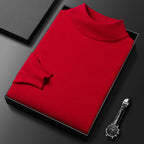 Pull homme en maille à col camionneur zippé, treize coloris, rouge