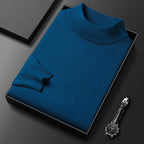 Pull homme en maille à col camionneur zippé, treize coloris, noisette