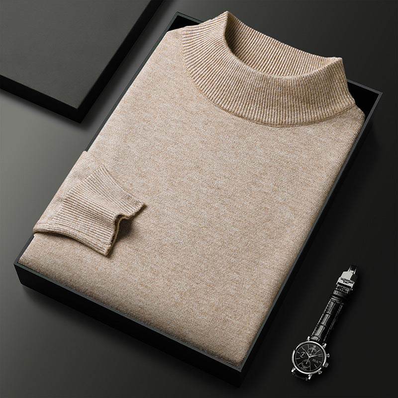 Pull homme en maille à col camionneur zippé, treize coloris