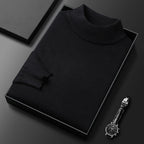Pull homme en maille à col camionneur zippé, treize coloris, noir