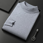 Pull homme en maille à col camionneur zippé, treize coloris, gris clair