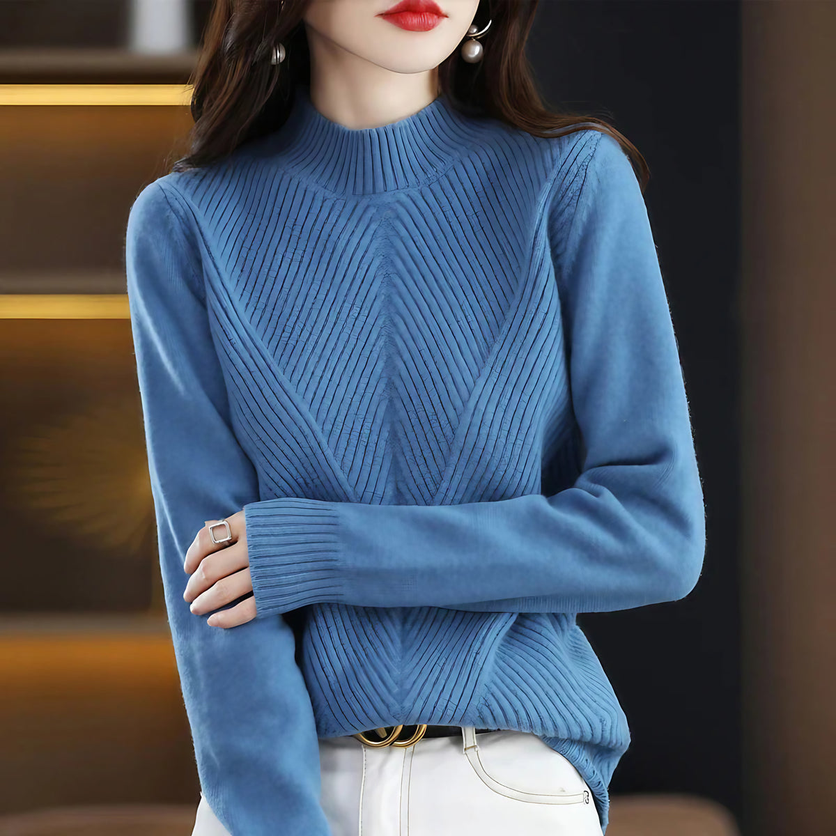 Pull femme de mi-saison, huit coloris, du S au 2XL, bleu