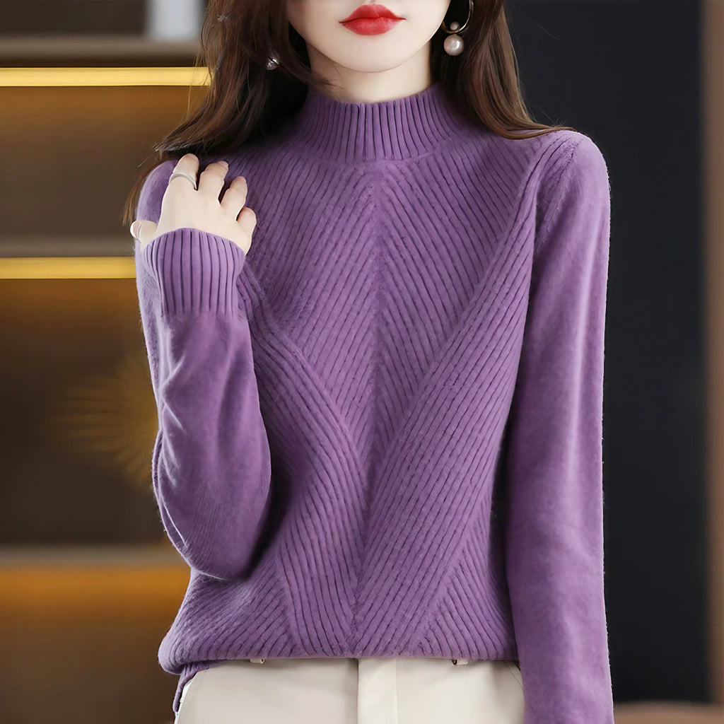 Pull femme de mi-saison, huit coloris, du S au 2XL, pourpre