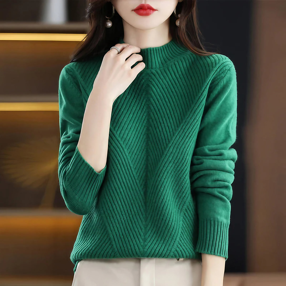 Pull femme de mi-saison, huit coloris, du S au 2XL, vert