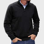 Pull homme zippé, dix coloris, du S au 3XL, noir