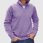 Pull homme zippé, dix coloris, du S au 3XL, violet clair