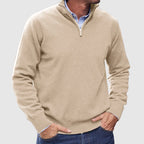 Pull homme zippé, dix coloris, du S au 3XL, beige