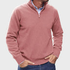Pull homme zippé, dix coloris, du S au 3XL, rose