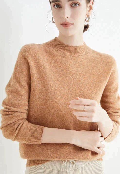 Pull uni femme léger, quatorze coloris, du S au 2XL, orange clair