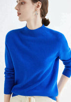 Pull uni femme léger, quatorze coloris, du S au 2XL, bleu