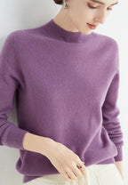 Pull uni femme léger, quatorze coloris, du S au 2XL, violet