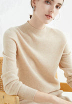 Pull uni femme léger, quatorze coloris, du S au 2XL, beige