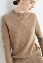 Pull uni femme léger, quatorze coloris, du S au 2XL, brun
