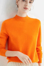 Pull uni femme léger, quatorze coloris, du S au 2XL, orange