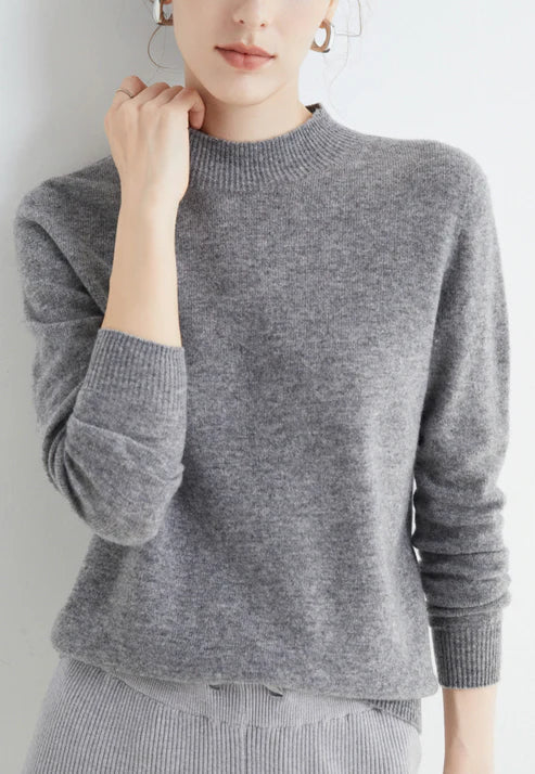 Pull uni femme léger, quatorze coloris, du S au 2XL, gris