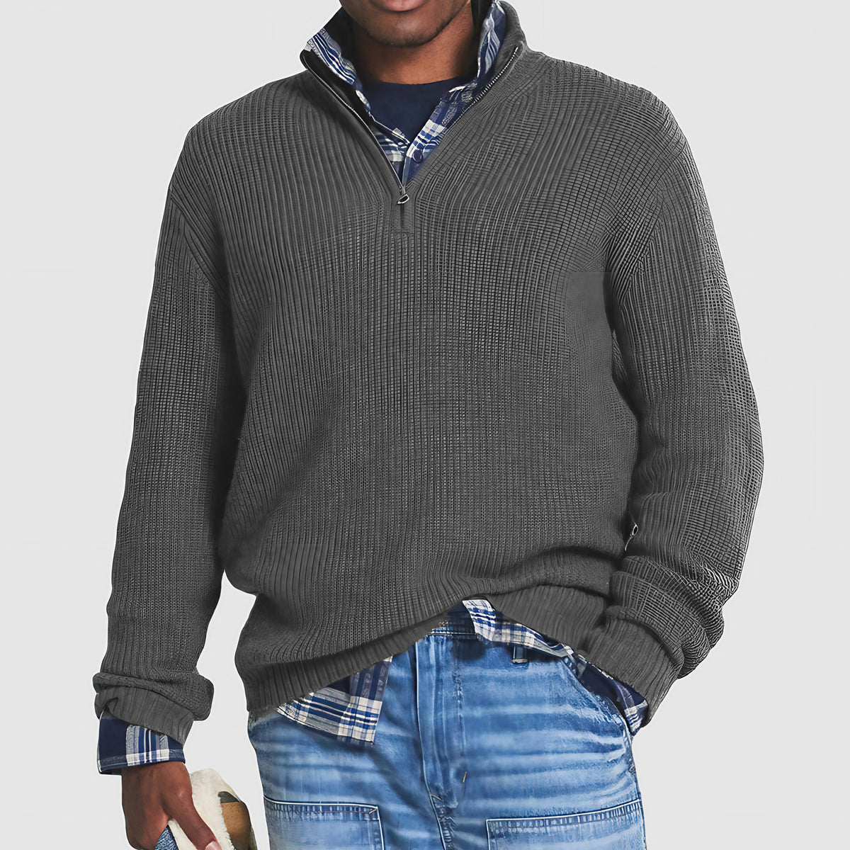 Pull femme ample à manches longues, six coloris, du S au 4XL, gris