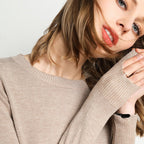 Pull femme col rond à manches longues, uni, douze coloris