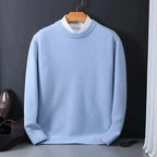 Pull homme col rond, sept coloris, du M au 3XL, bleu clair