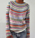 Pull en maille femme d'automne, coupe décontractée, du S au 3XL, bleu