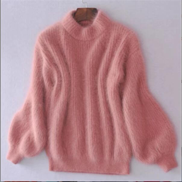 Pull en maille ample femme, neuf coloris, du S au 3XL, rose