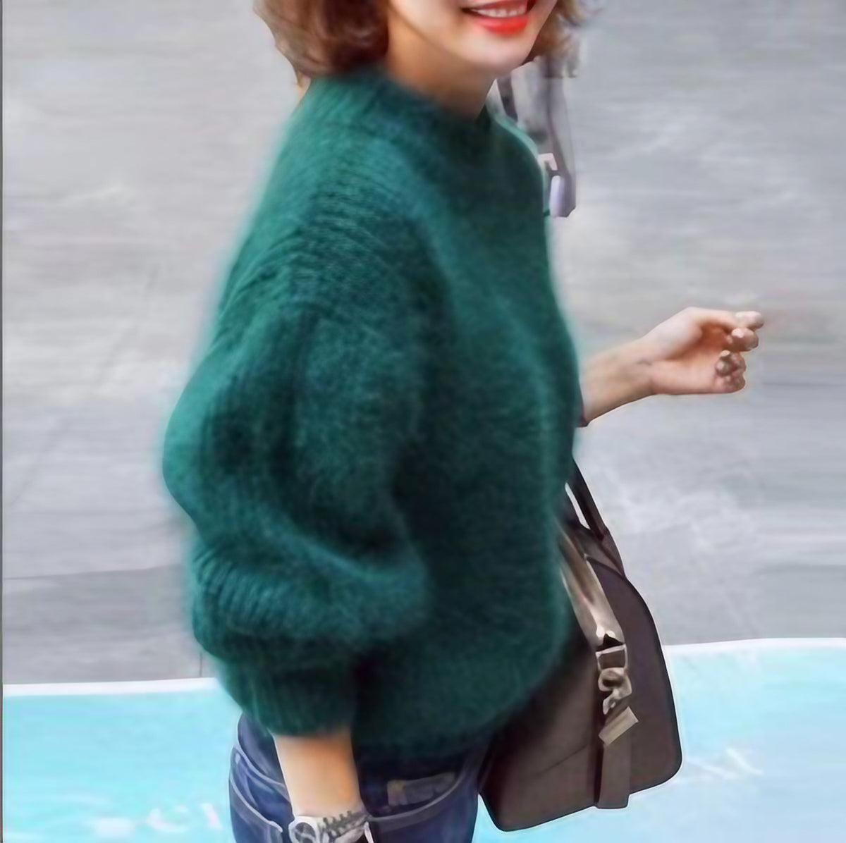 Pull en maille ample femme, neuf coloris, du S au 3XL, vert