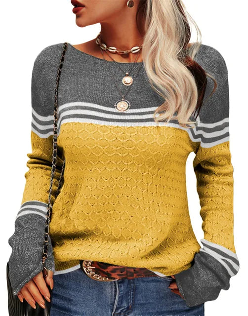 Pull femme d'hiver, seize coloris, du S au 3XL, jaune
