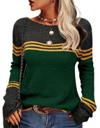 Pull femme d'hiver, seize coloris, du S au 3XL, vert foncé