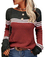 Pull femme d'hiver, seize coloris, du S au 3XL, rouge vin