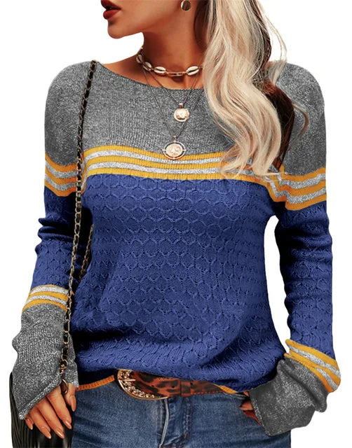 Pull femme d'hiver, seize coloris, du S au 3XL, bleu foncé