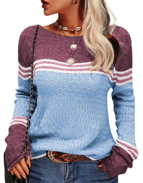 Pull femme d'hiver, seize coloris, du S au 3XL, bleu clair