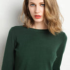 Pull col rond femme en maille unie, douze coloris, XS au 4XL